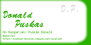donald puskas business card
